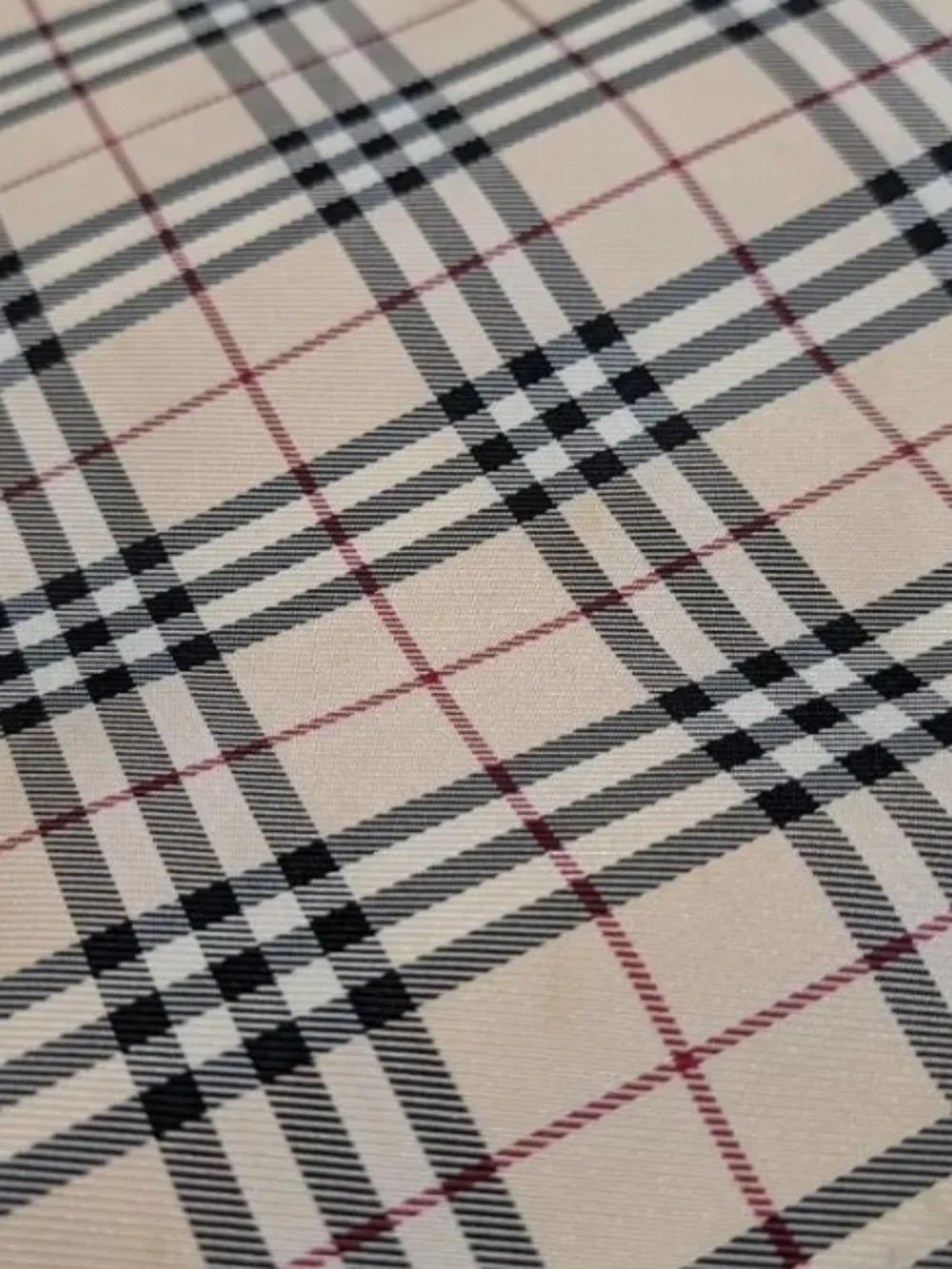Burberry Beige Plaid Nova Check Rolling Carry-On with Black Trim